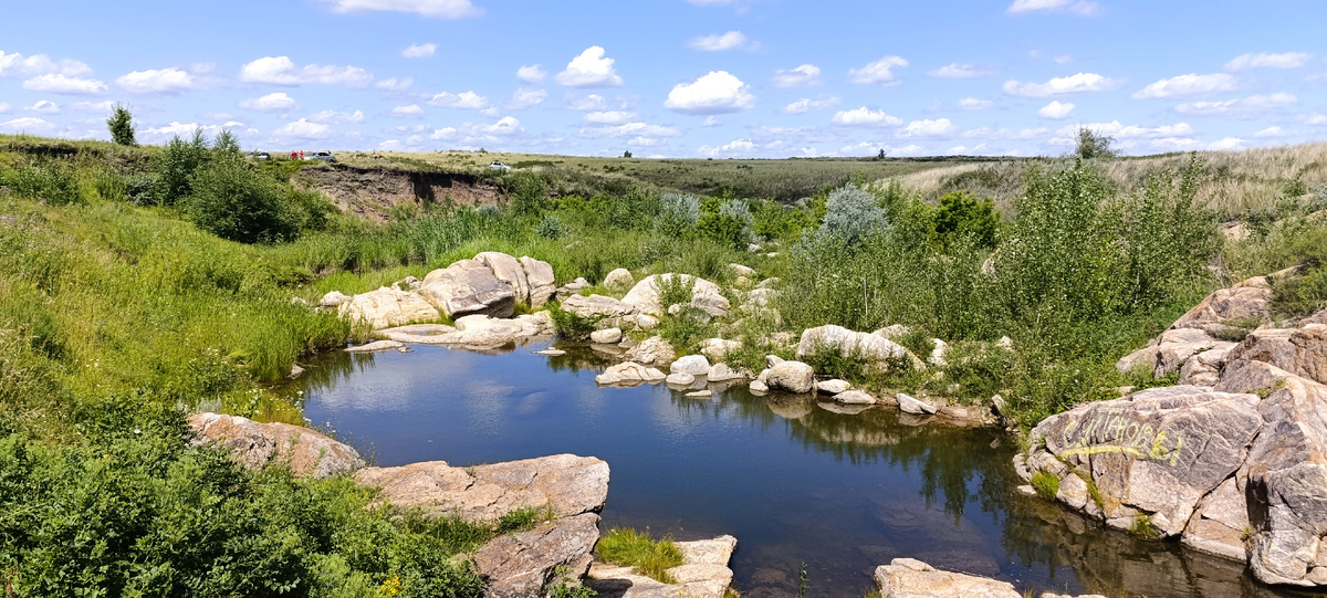 Скальный каньон на р. Кизиха в Алтайском крае – красивое место в степи