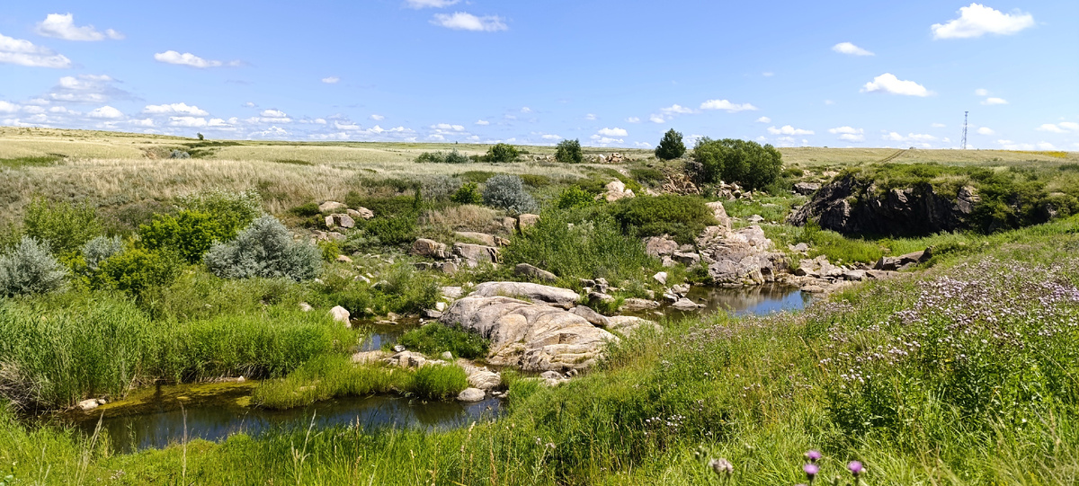 Скальный каньон на р. Кизиха в Алтайском крае – красивое место в степи